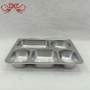DF99121304 stainless steel plate, square thickened and deepened with lid, children and students lunch box tableware, compartmentalized plate, DF TRADINGHOUSE Item Picture
